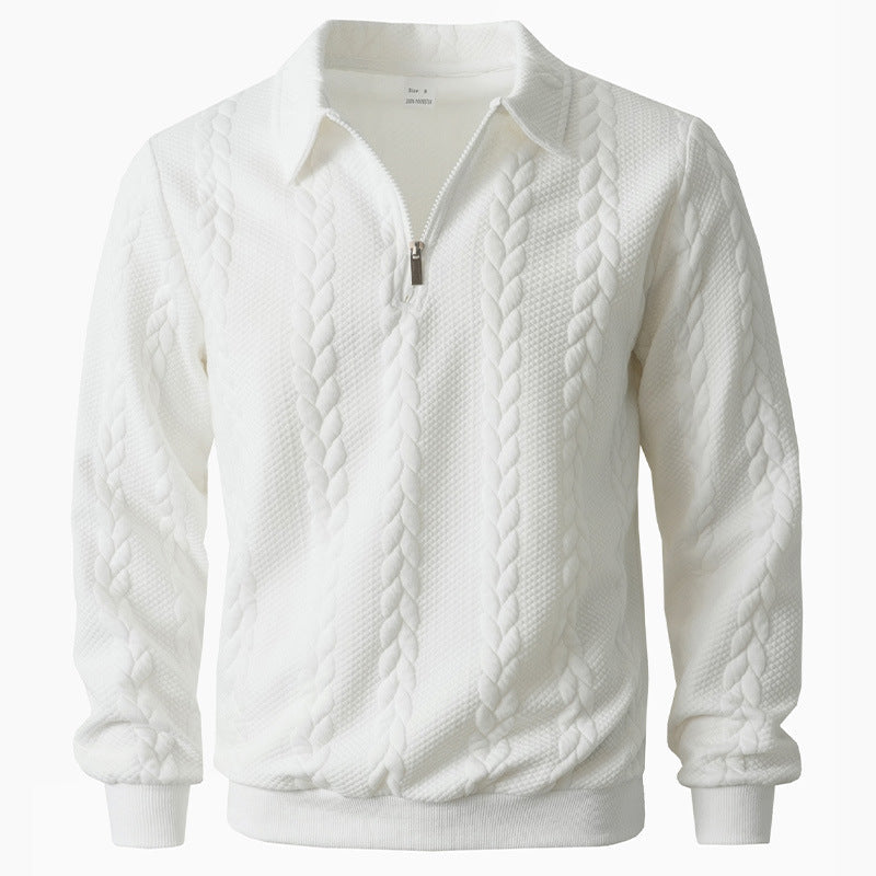 Herren eleganter Strickpullover mit Reißverschluss ModeGeist