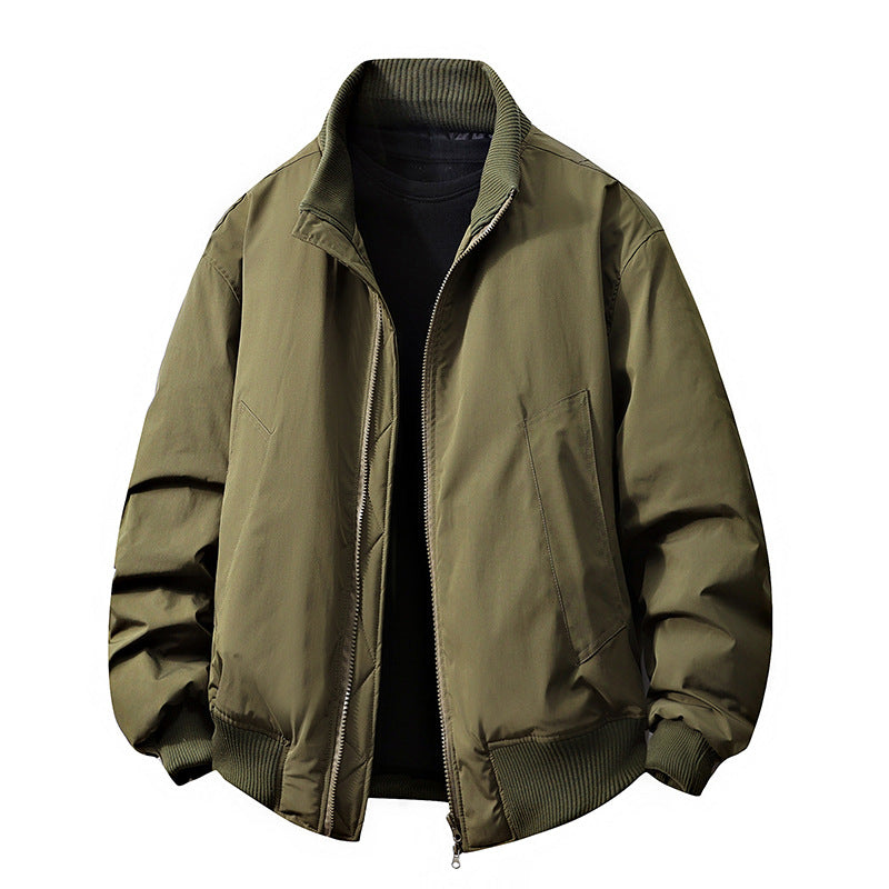 Herren Übergangsjacke mit hohem Kragen und praktischen Eingrifftaschen ModeGeist