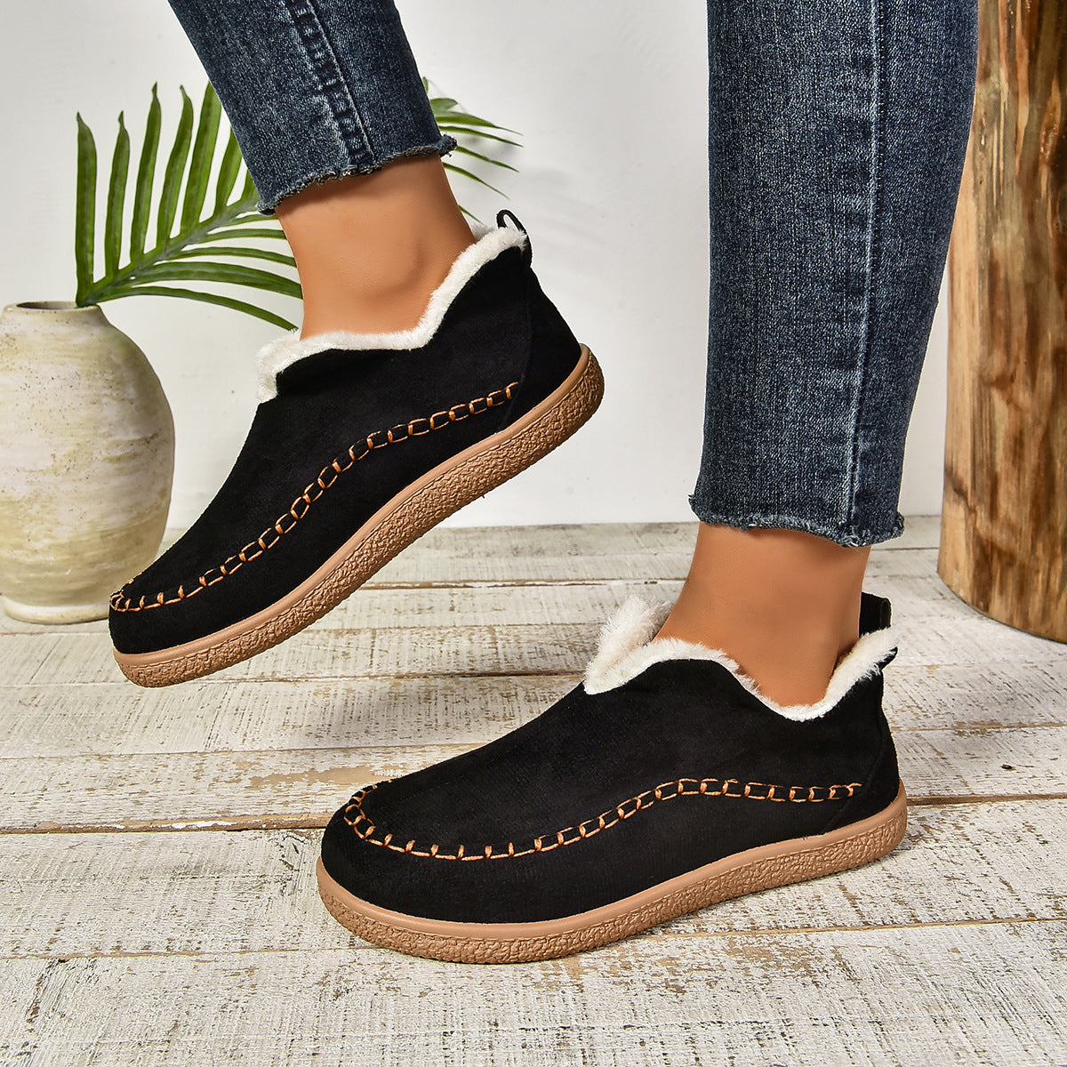 Damen Clog-Schuhe mit kuscheligem Innenfutter und rutschfester Sohle ModeGeist