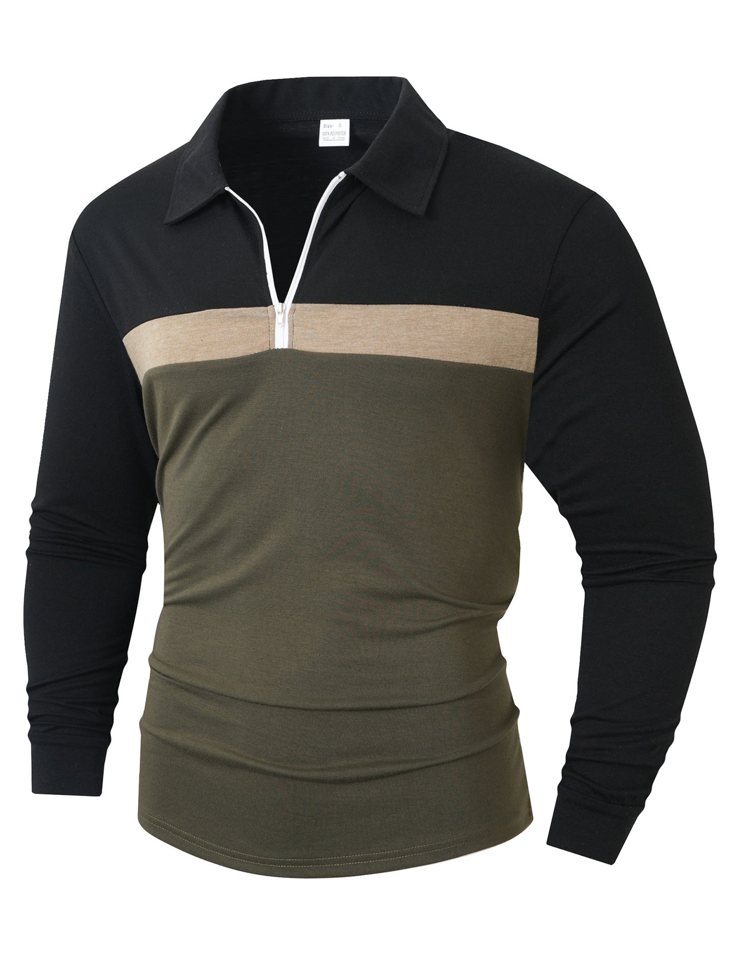 Herren Sportliches Langarmshirt mit Reißverschluss ModeGeist