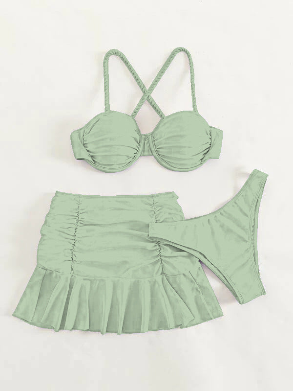 Elegantes, raffiniertes Bikini-Oberteil und Rock-Set von MODEGEIST für Damen