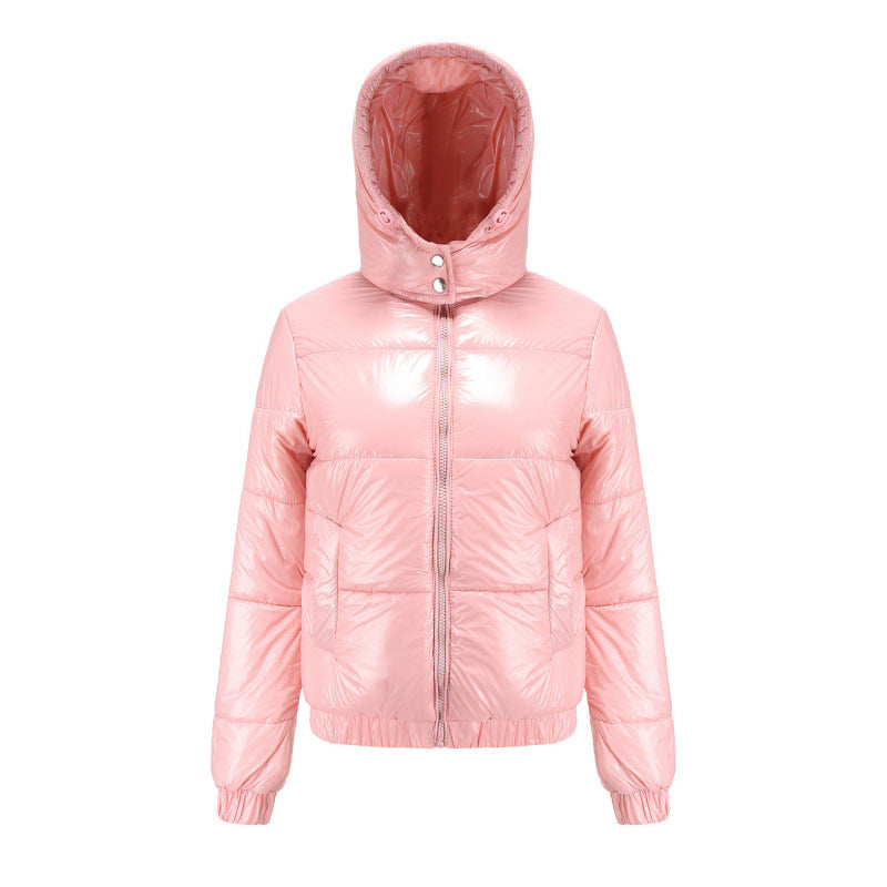 Damen glänzende Winterjacke ModeGeist