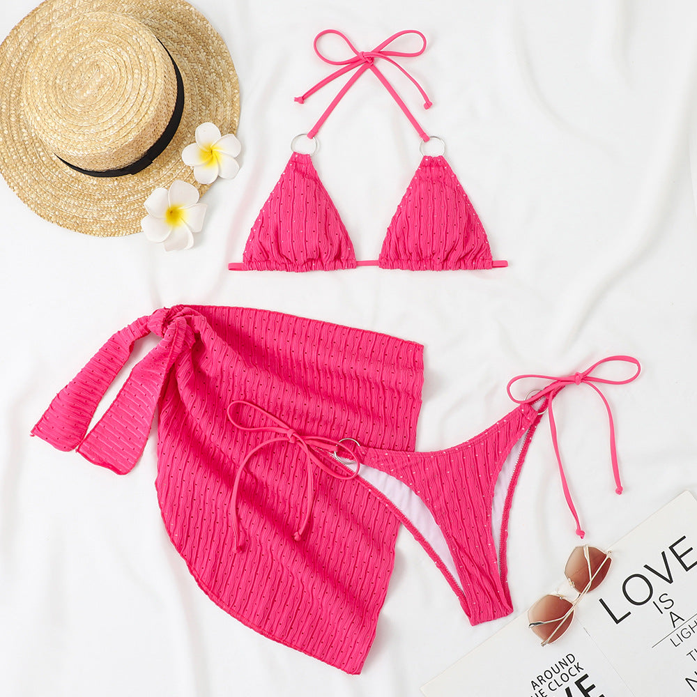 Bikini Dreieck Damen Set, verstellbar, mit Pareo MODEGEIST