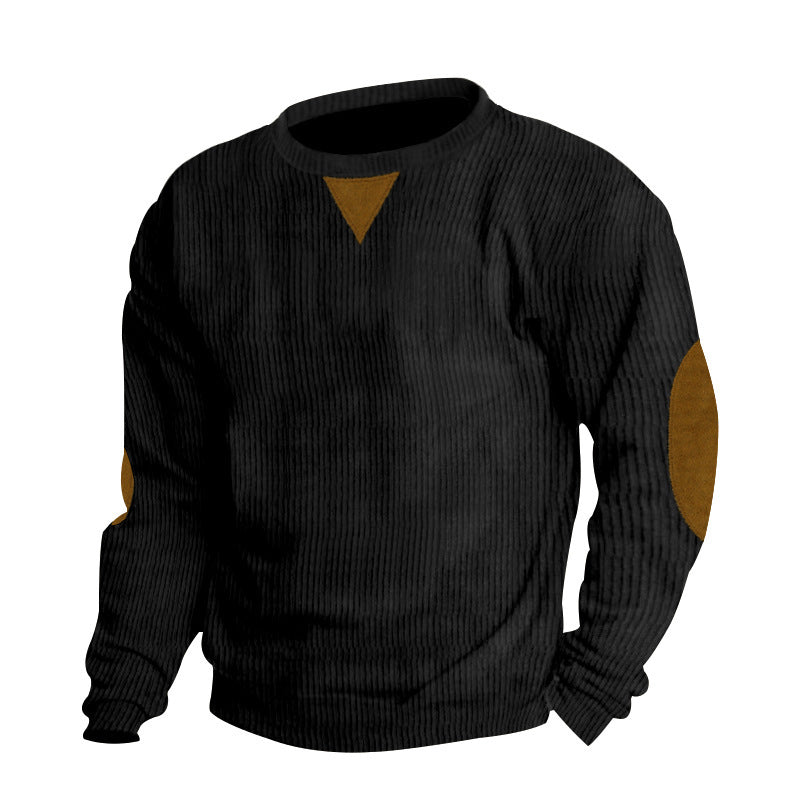 Damen lässiger Strickpullover mit eleganten Kunstleder-Details ModeGeist