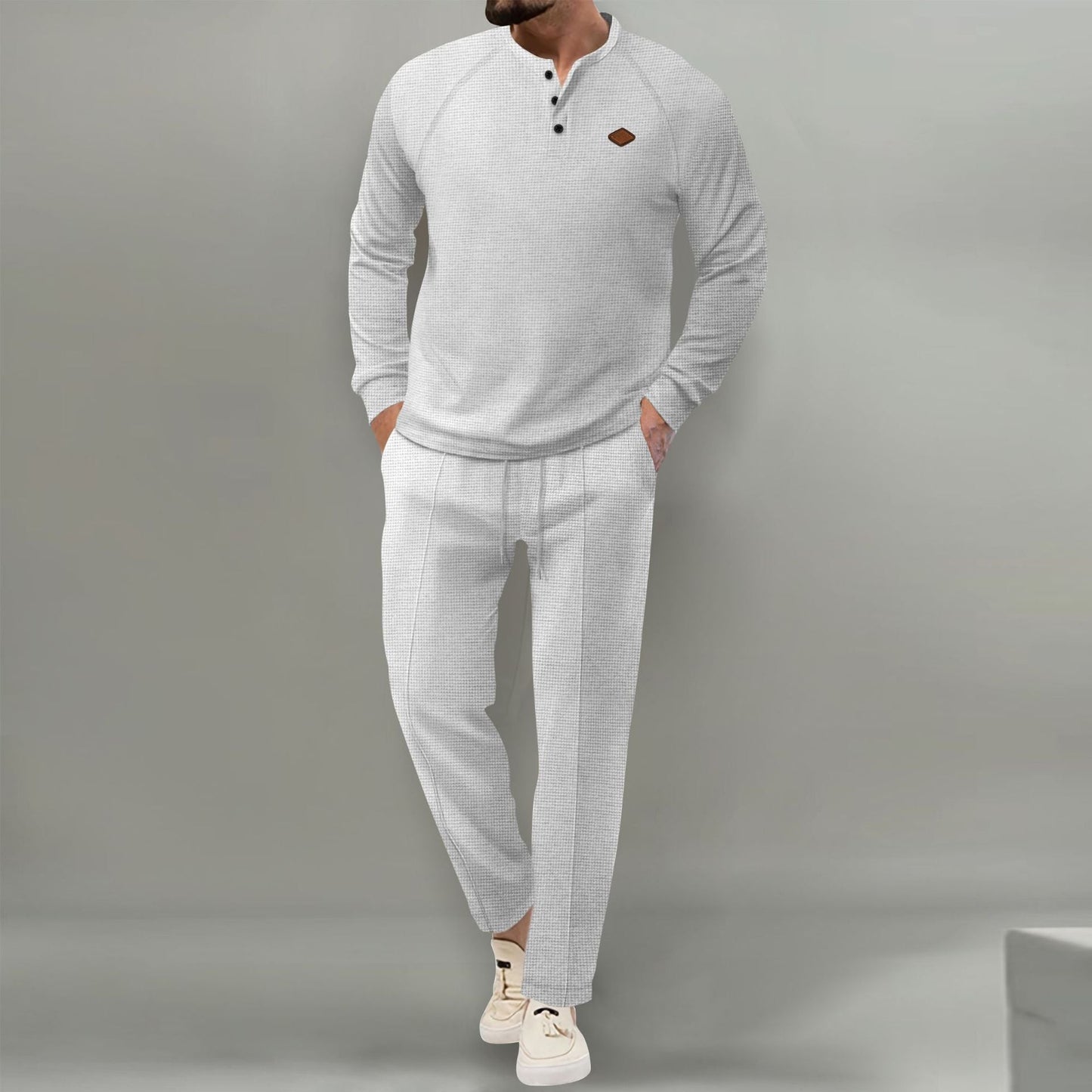 Herren hochwertiger Freizeitanzug mit Knopfleiste und eleganten Taschen ModeGeist