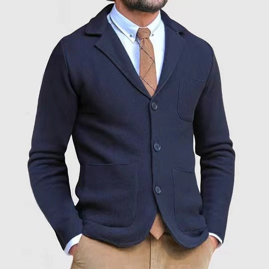 Herren stilvolle Strickjacke mit praktischen Taschen ModeGeist