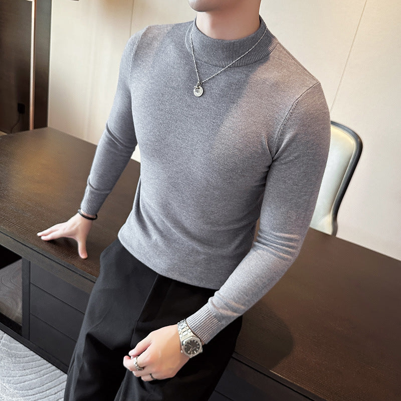 Herren modischer Pullover mit hohem Kragen und eleganter Passform ModeGeist