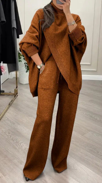 Damen Lässiger Strickanzug mit weitem Schnitt ModeGeist