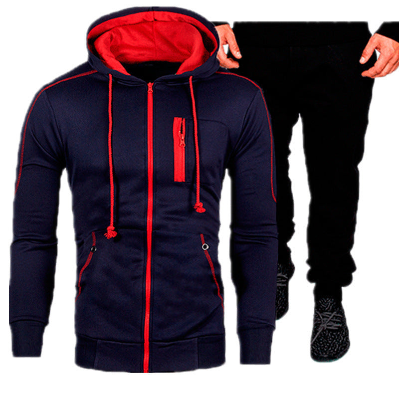 Herren sportliches Kapuzenjacken- und Jogginghosen-Set ModeGeist