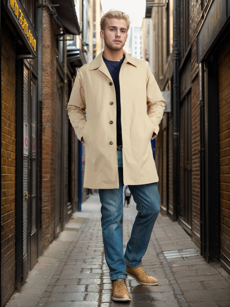 Herren wetterfeste Übergangsjacke mit praktischen Taschen ModeGeist