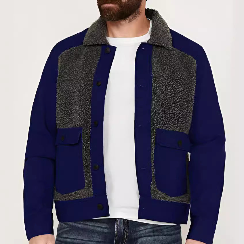 Herren etwas übergroße Jacke mit weichem Futter und praktischen Taschen ModeGeist