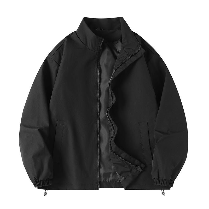 Herren lässige Windjacke mit hochabschließendem Kragen und praktischen Taschen ModeGeist