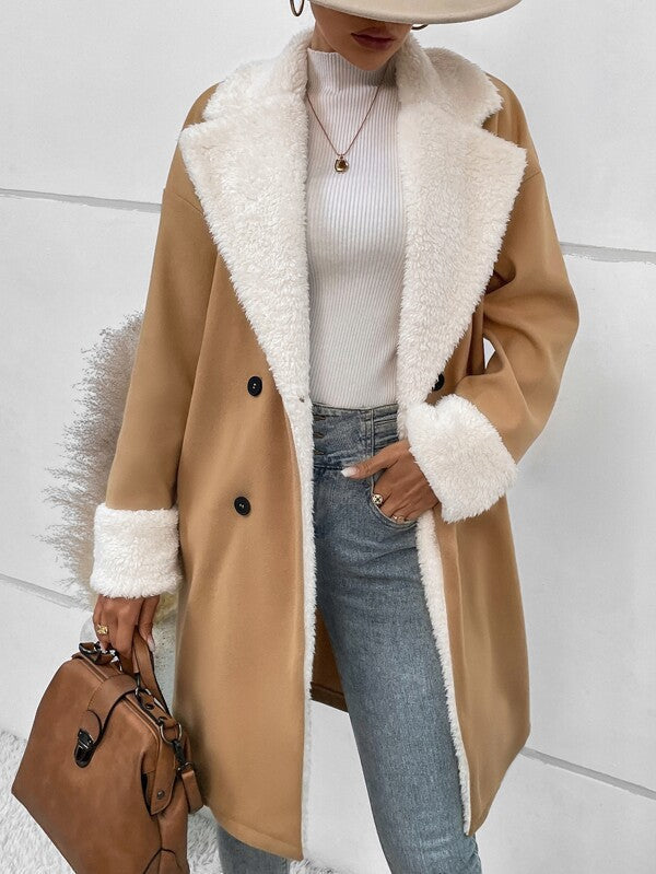 ModeGeist | Fleece Futter Wolliger Trenchcoat