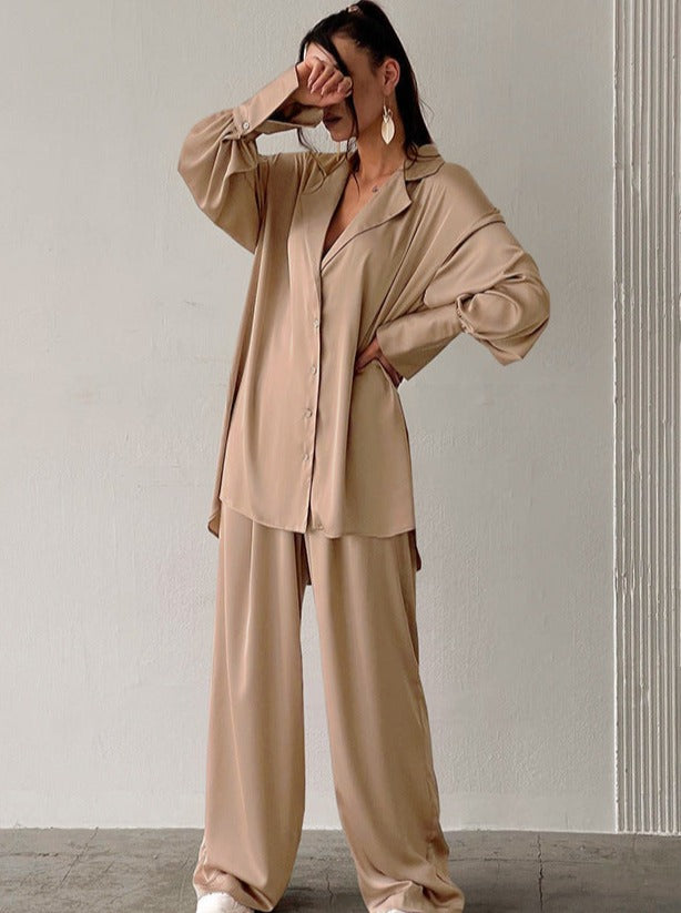 ModeGeist | Damen Loungewear Satz mit Weiter Geschnittener Hose