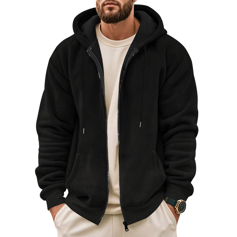 Herren Sportliche Kapuzenjacke mit innovativer Struktur ModeGeist