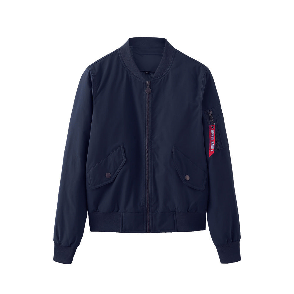 Damen modische Bomberjacke mit praktischen Seitentaschen und elastischen Bündchen ModeGeist
