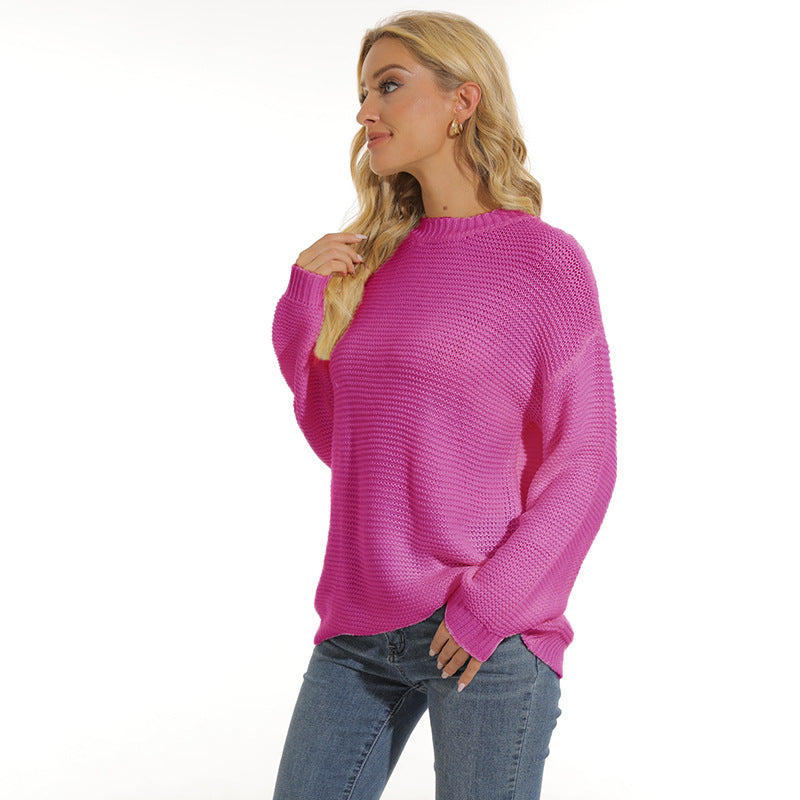 Damen Pullover mit strukturiertem Maschenmuster und bequemem Schnitt ModeGeist
