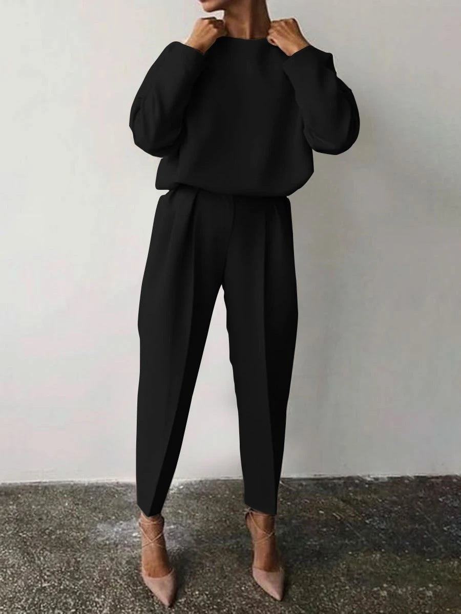 Damen Lässiges Zweiteiliges Set mit weitem Schnitt und stylischen Details ModeGeist