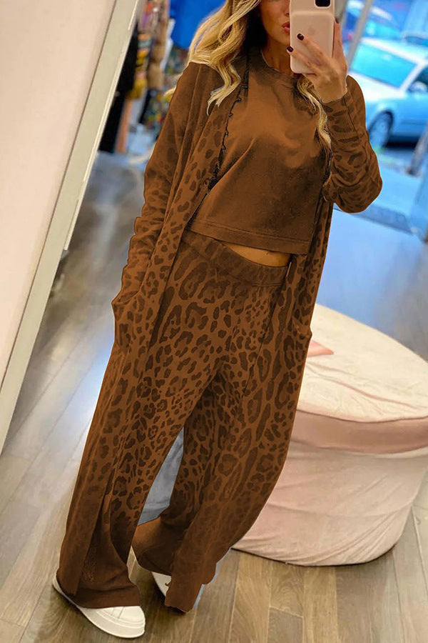 ModeGeist | Langarm Strickjacke und Hosen Satz