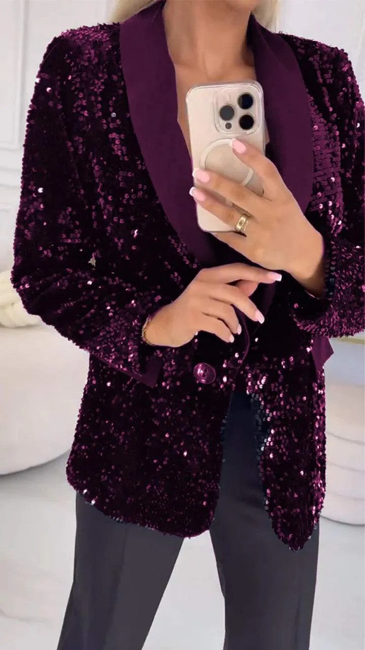 Damen Glitzernder Blazer ModeGeist