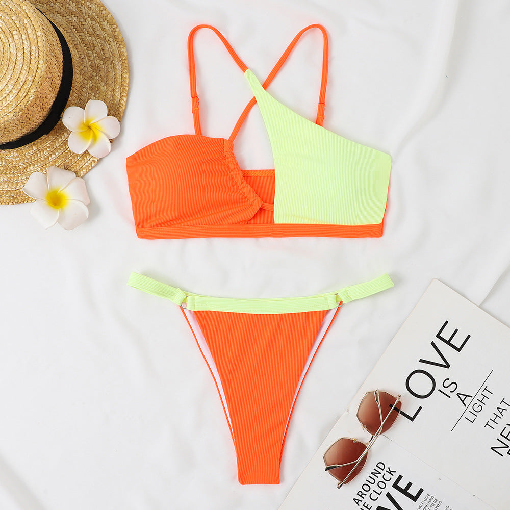 Frauen Bikini mit Raffung, modisch