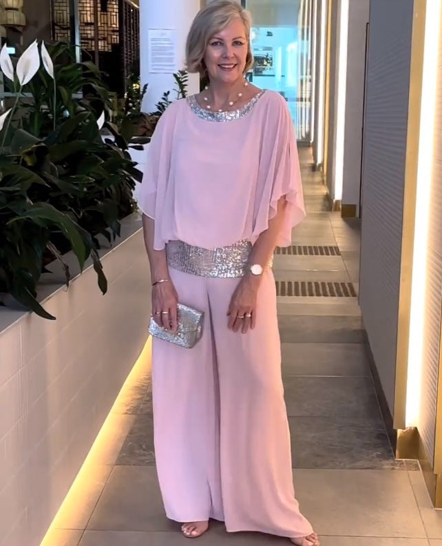 Elegantes Damen Jumpsuit mit Pailletten, stylisch von MODEGEIST