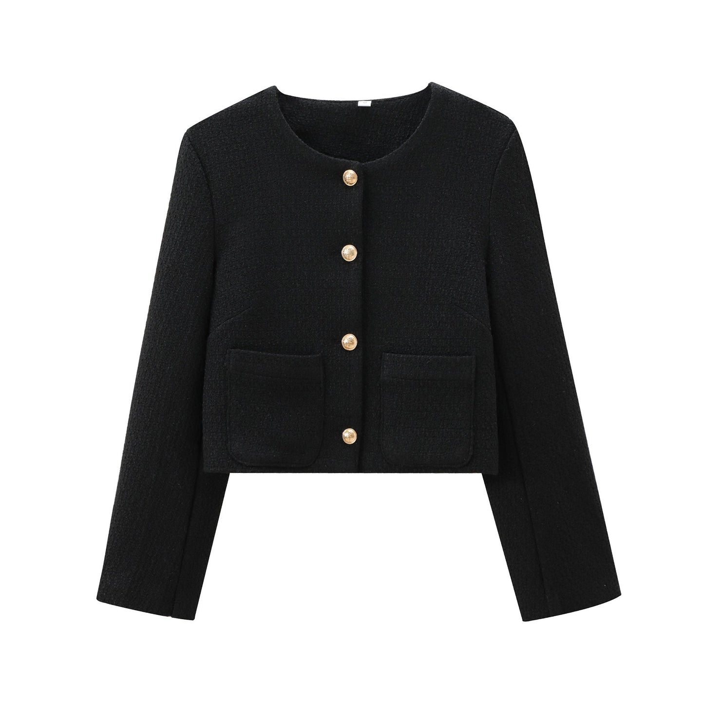 Damen elegante Kurzjacke im strukturierten Tweed-Stil mit praktischen Taschen ModeGeist