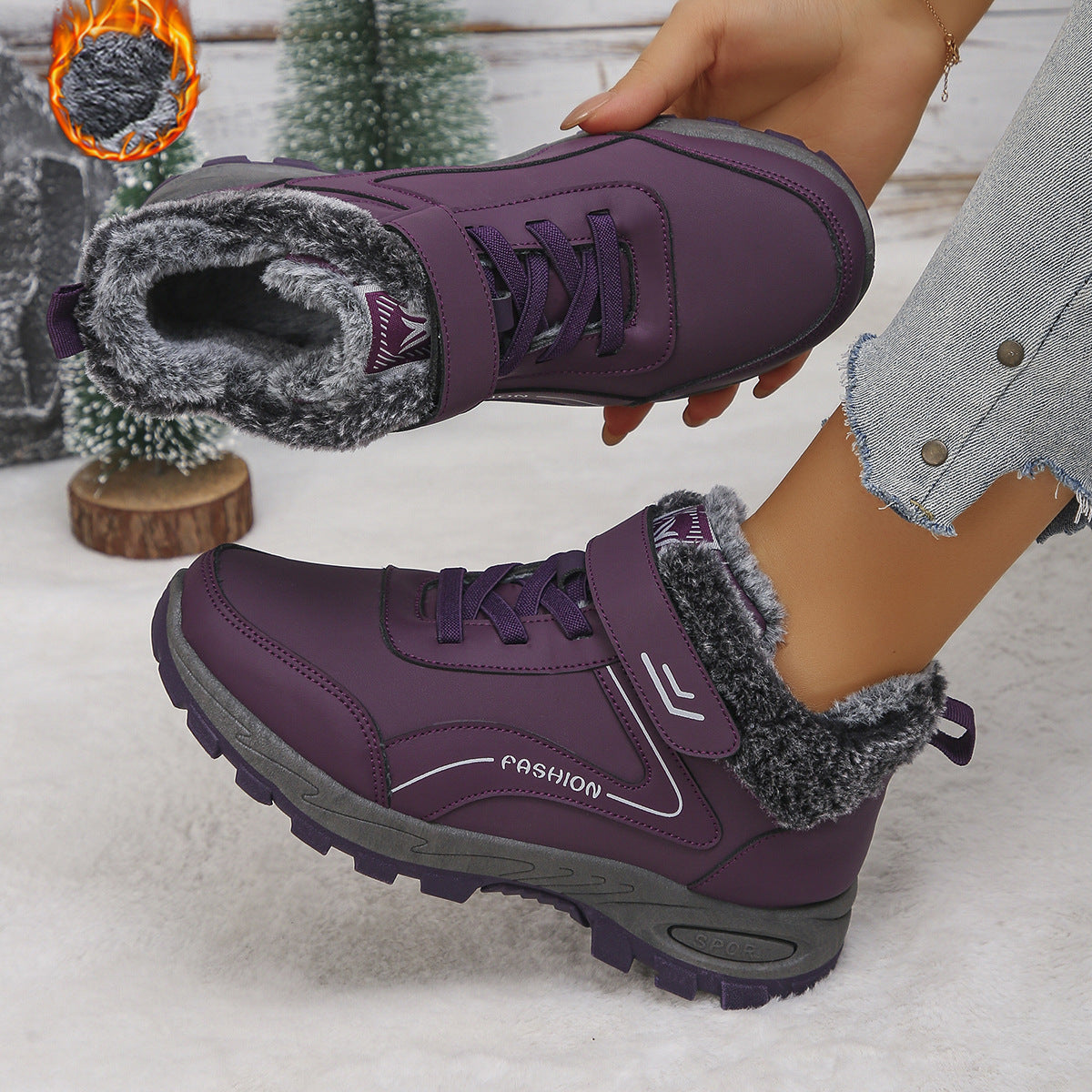 Damen Winterstiefel mit Warmfutter und rutschfester Sohle ModeGeist