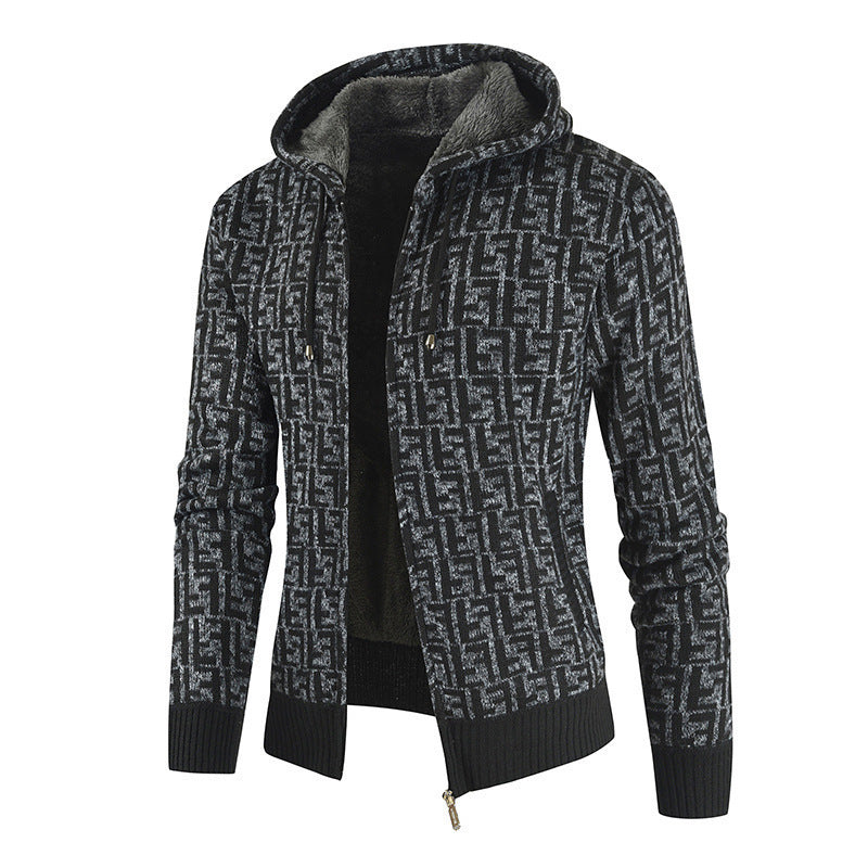 Herren Warm gefütterte Kapuzenjacke ModeGeist