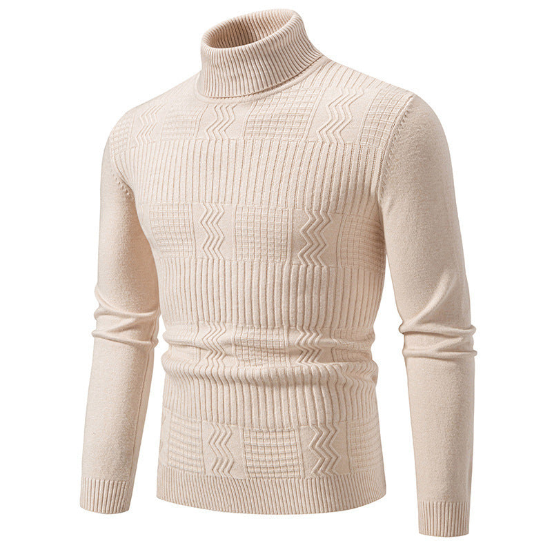 Herren eleganter Rollkragenpullover mit strukturiertem Design ModeGeist