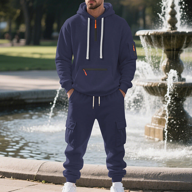 Herren sportliches Hoodie- und Cargo-Hosen-Set ModeGeist