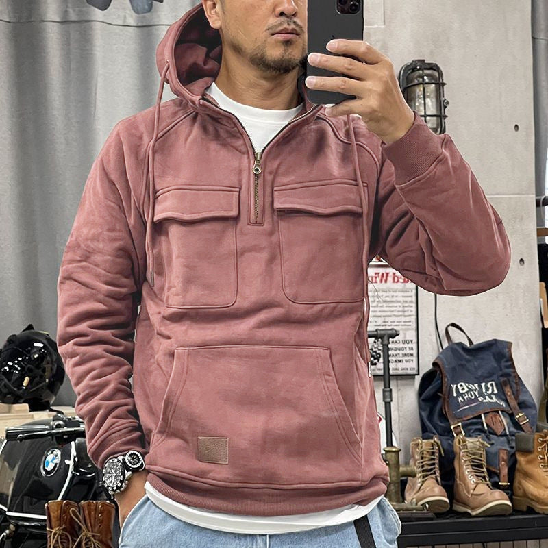 Herren Funktionales Kapuzenpullover mit praktischen Taschen ModeGeist