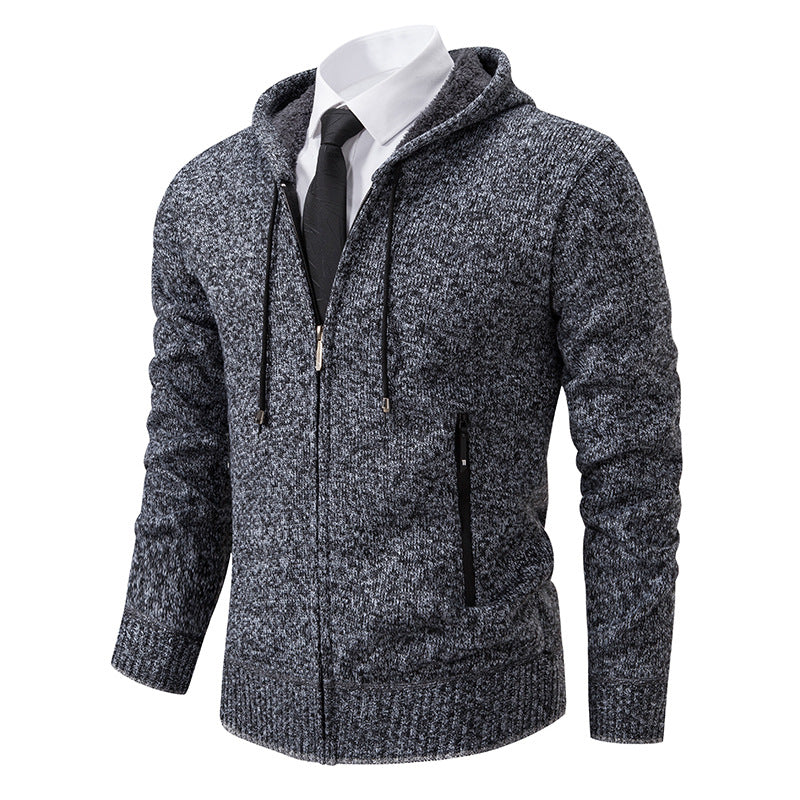 Herren Kapuzenjacke mit softem Fleece-Futter und eleganten Details ModeGeist