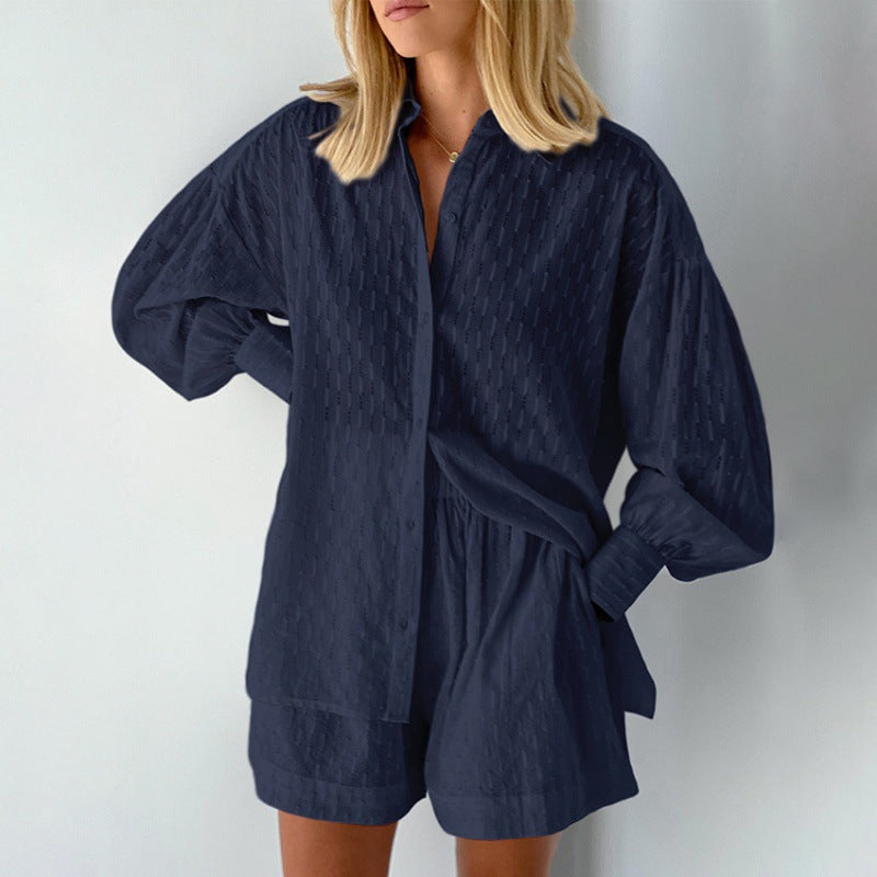 Damen Lässiges Oberteil und Shorts Set mit luftiger Passform ModeGeist