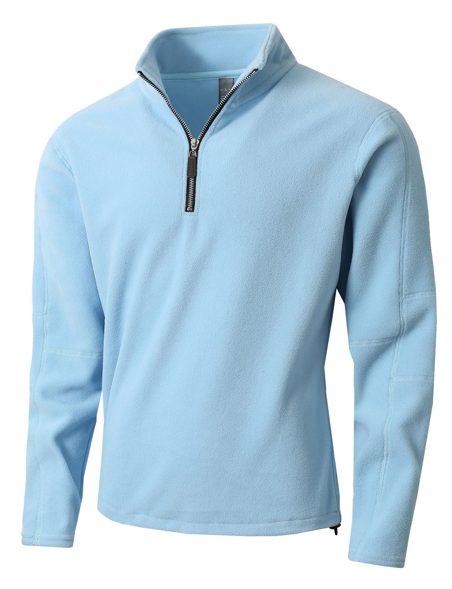 Herren Fleece-Pullover mit halblangem Reißverschluss und Stehkragen ModeGeist
