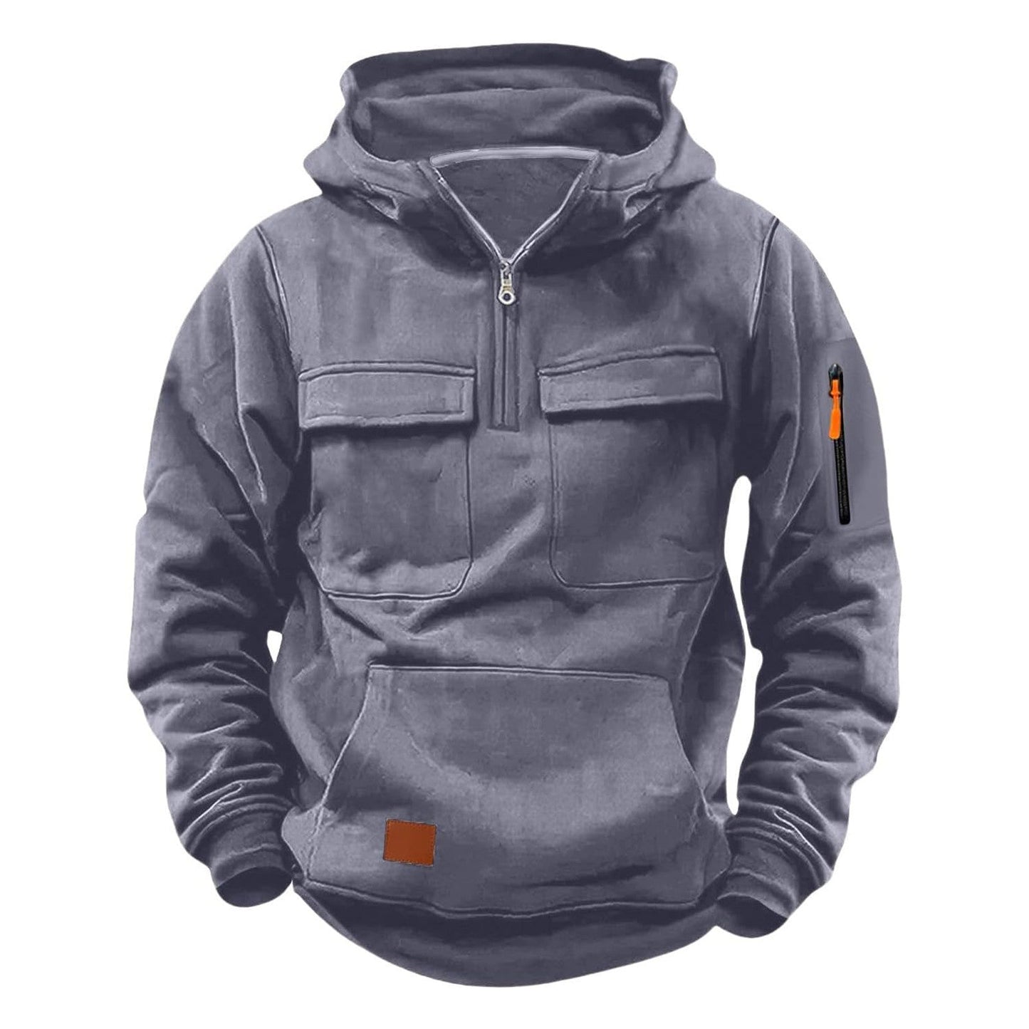 Herren funktionale Kapuzenjacke mit Reißverschluss und praktischen Taschen ModeGeist