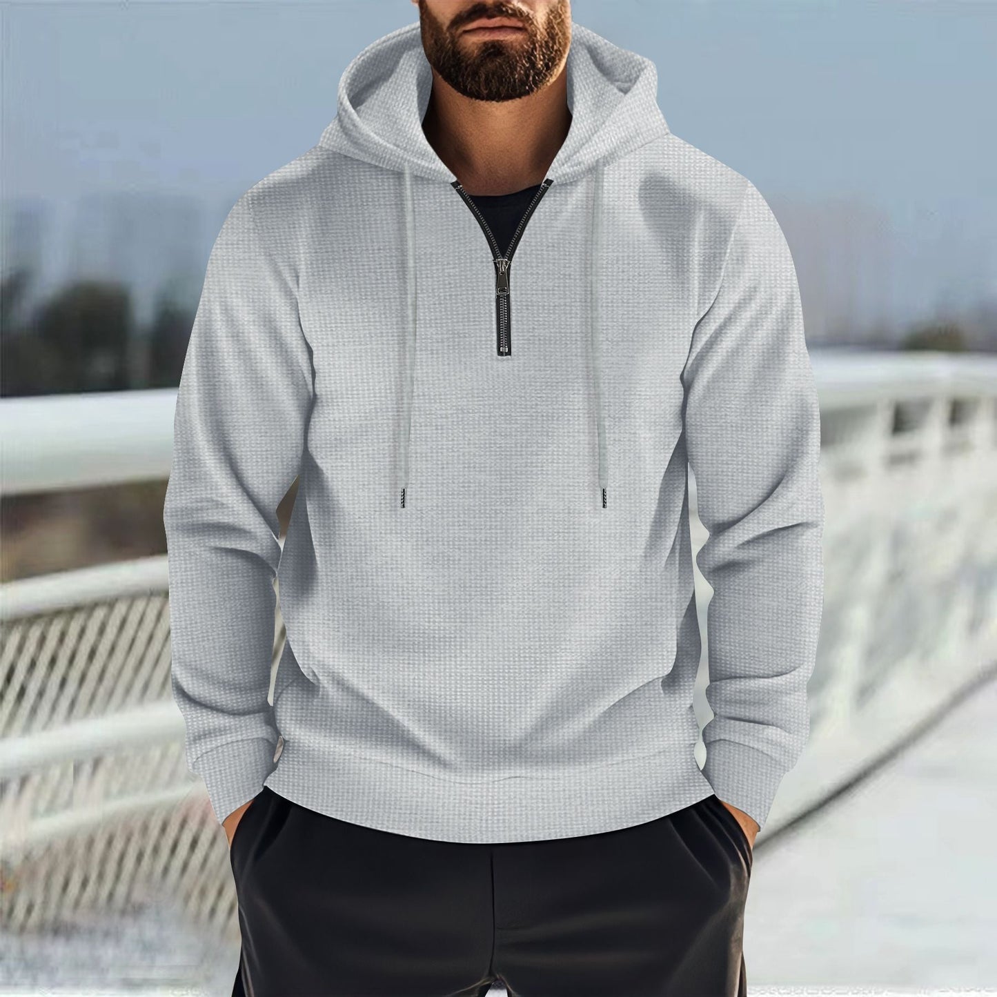 Herren Funktionspullover mit praktischem Reißverschluss und sportlichem Design ModeGeist