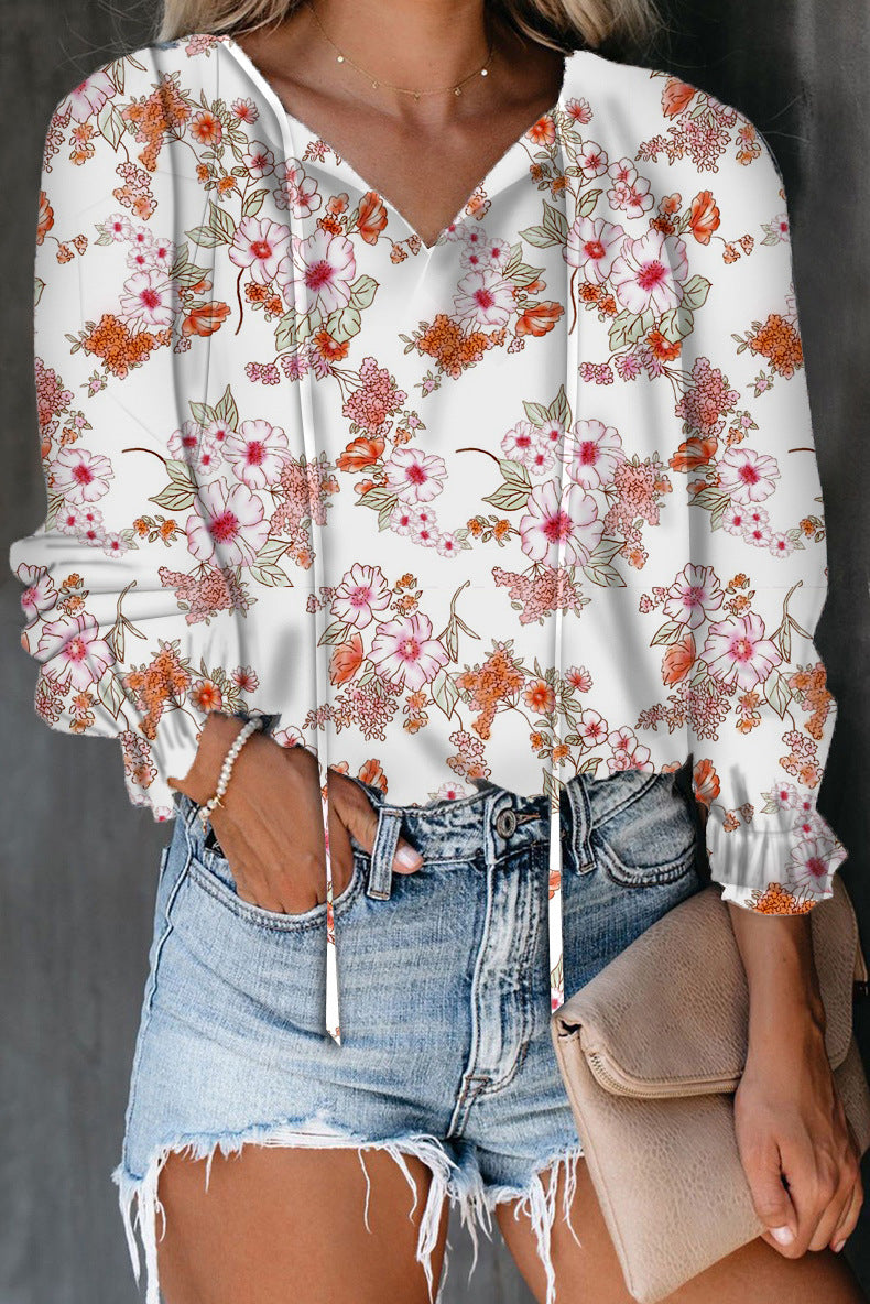 Damen Oberteil mit V-Ausschnitt und Rüschendetails ModeGeist