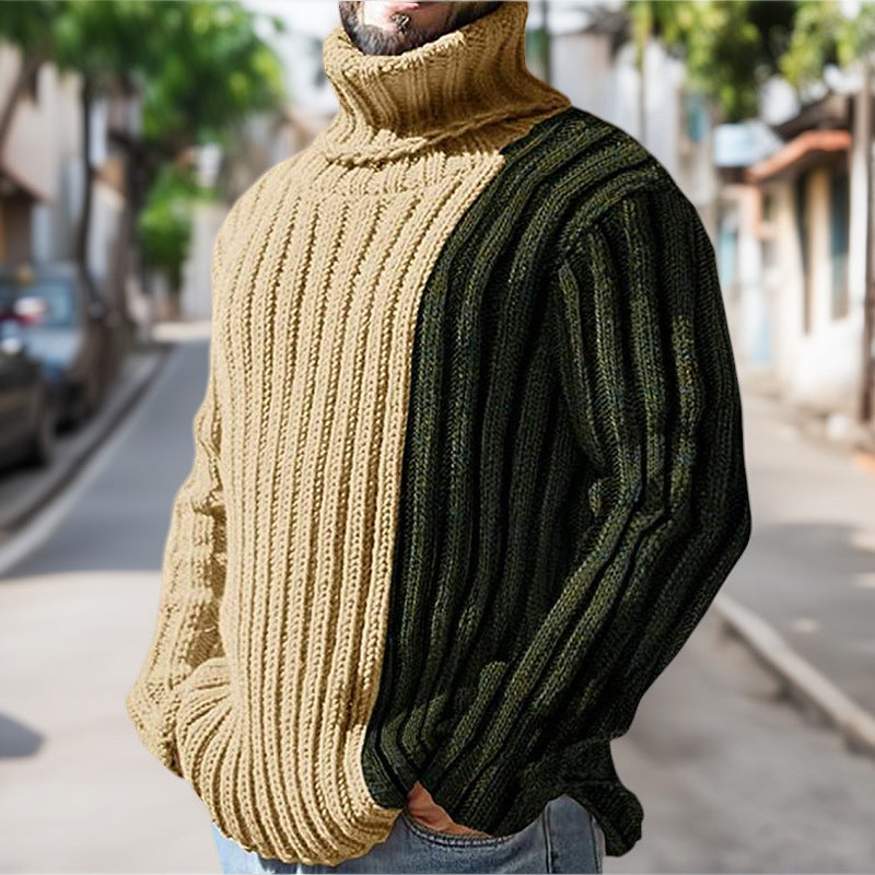 Herren Rollkragenpullover mit strukturiertem Rippdesign ModeGeist