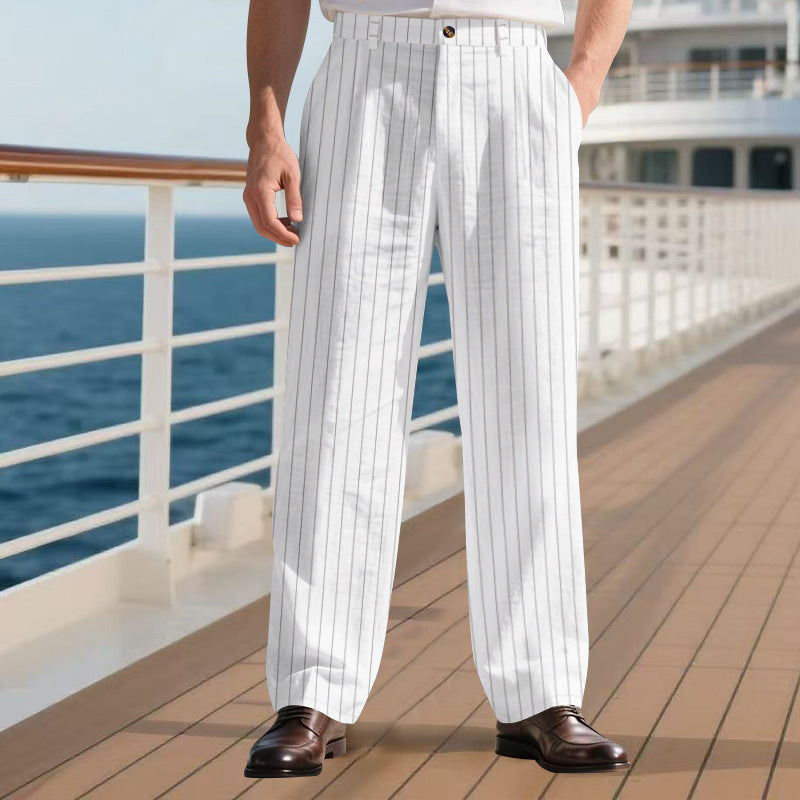 Herren elegante Anzughose mit schmalen Nadelstreifen ModeGeist