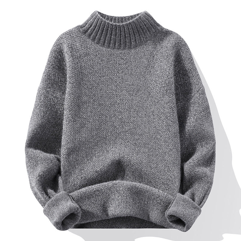 Damen Hochwertiger Rippstrickpullover mit hohem Kragen und lässigem Schnitt ModeGeist