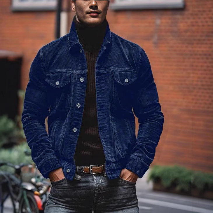 Herren modische Cordjacke mit authentischem Look ModeGeist