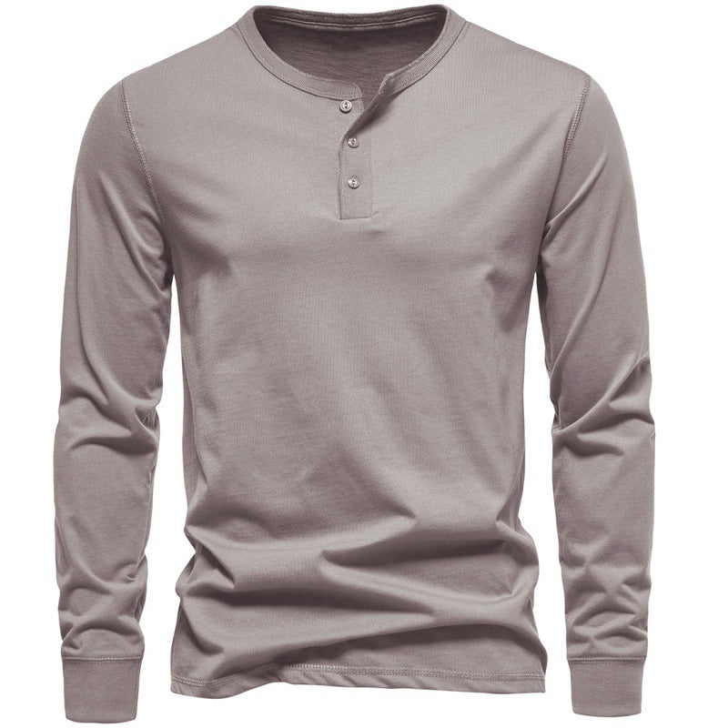 Herren Langarmshirt mit Knopfverschluss und modernem Design ModeGeist
