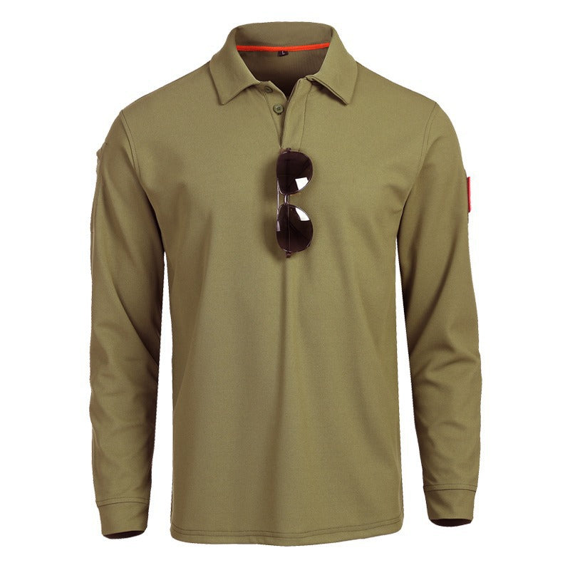 Herren funktionales Langarm-Polohemd ModeGeist