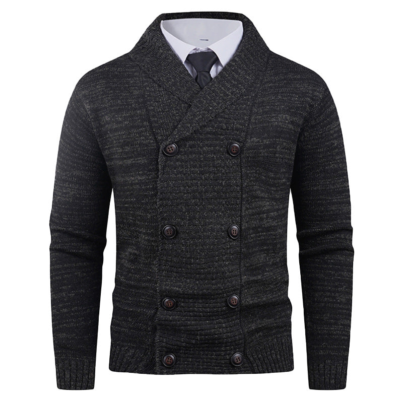 Herren Strickjacke mit modernem Schalkragen und praktischen Knopfdetails ModeGeist