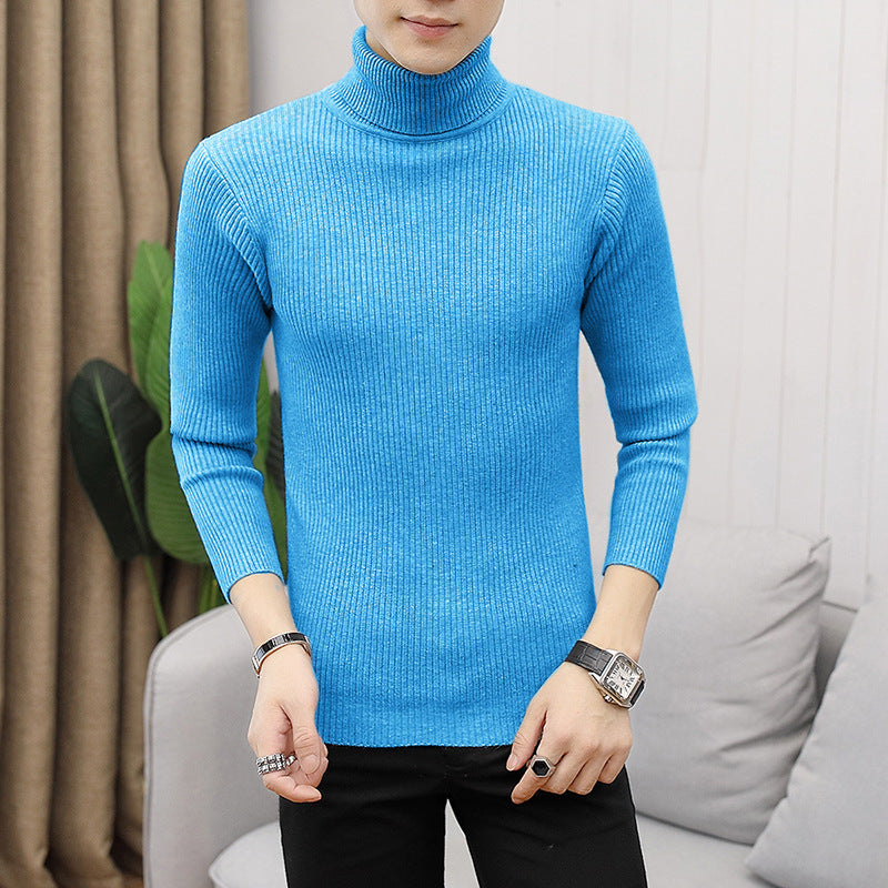Herren hochwertiger Rollkragenpullover aus feinem Rippstrick ModeGeist