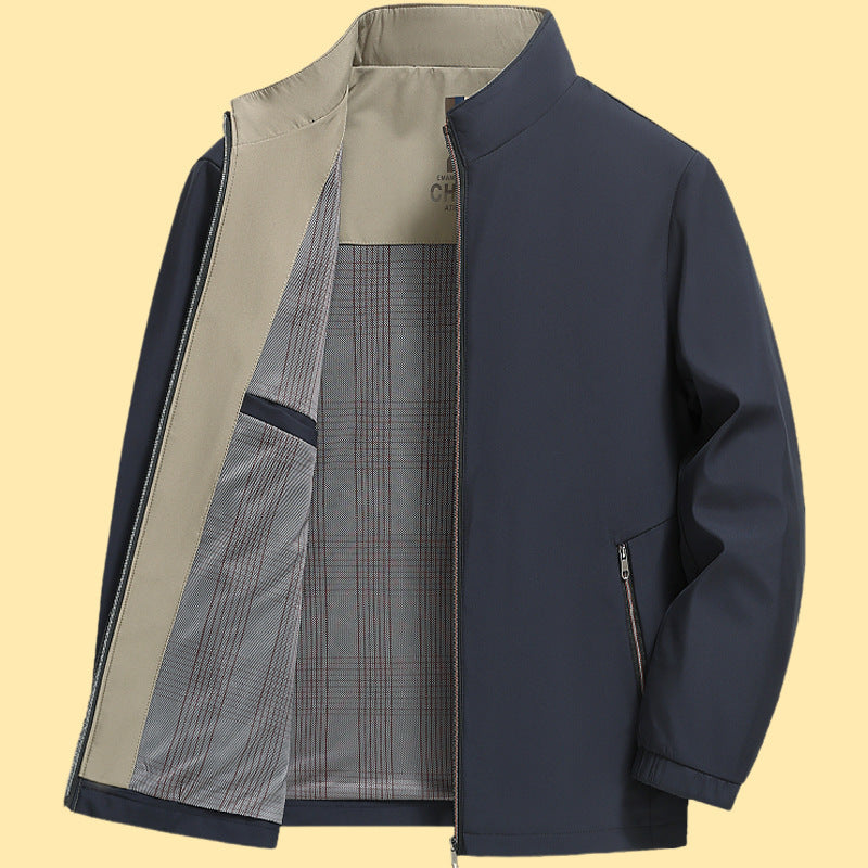 Herren elegante Freizeitjacke mit Stehkragen ModeGeist