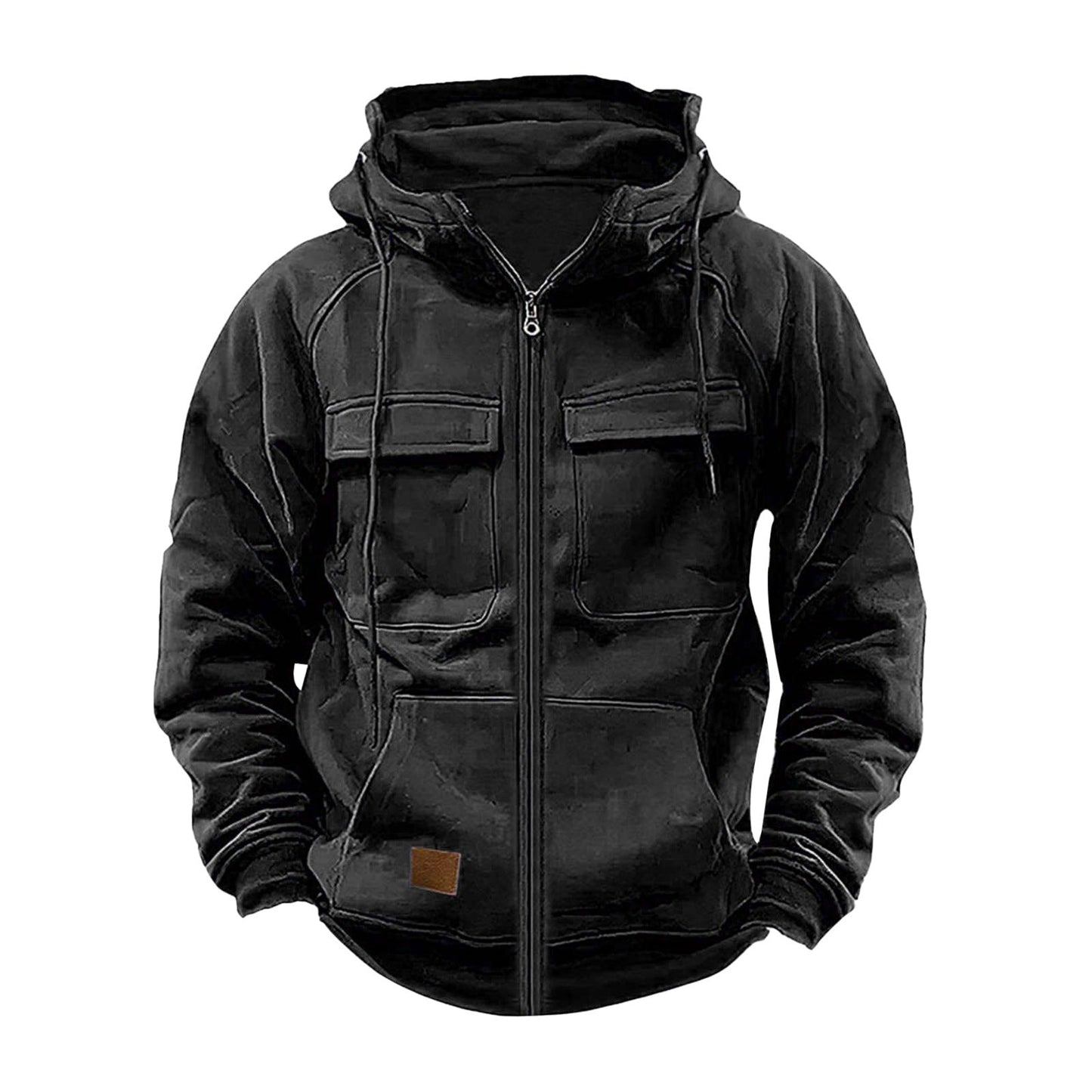 Herren funktionale Kapuzenjacke mit großen Fronttaschen ModeGeist