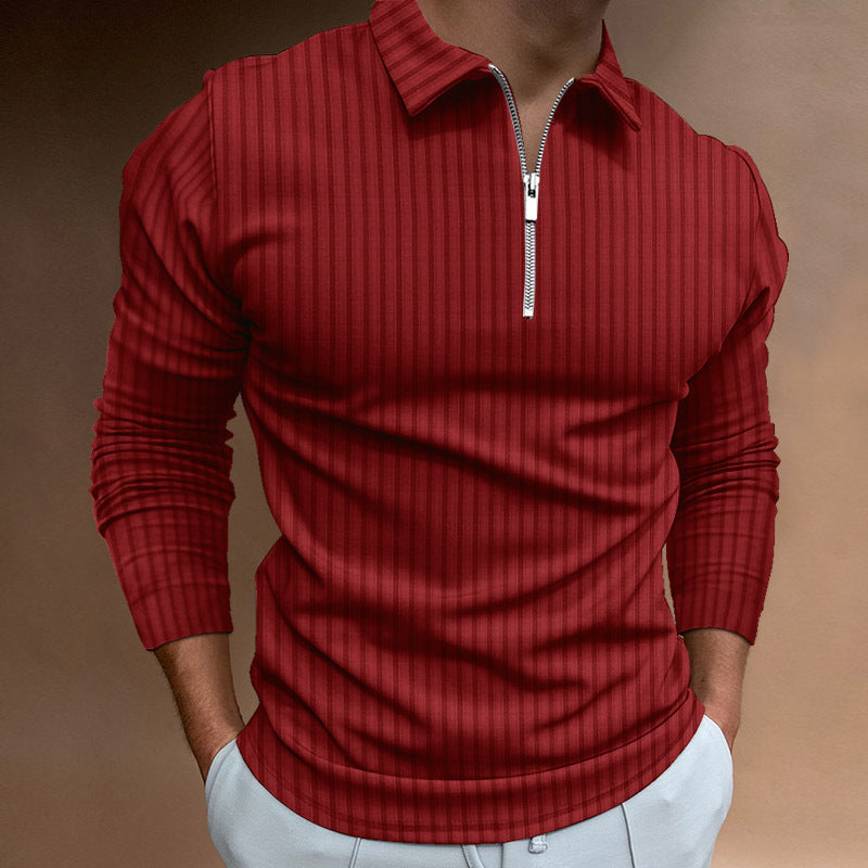 Herren modischer Poloshirt mit Reißverschluss ModeGeist