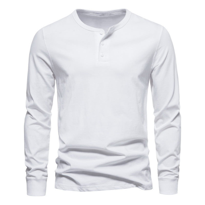 Herren Langarmshirt mit Knopfverschluss und modernem Design ModeGeist
